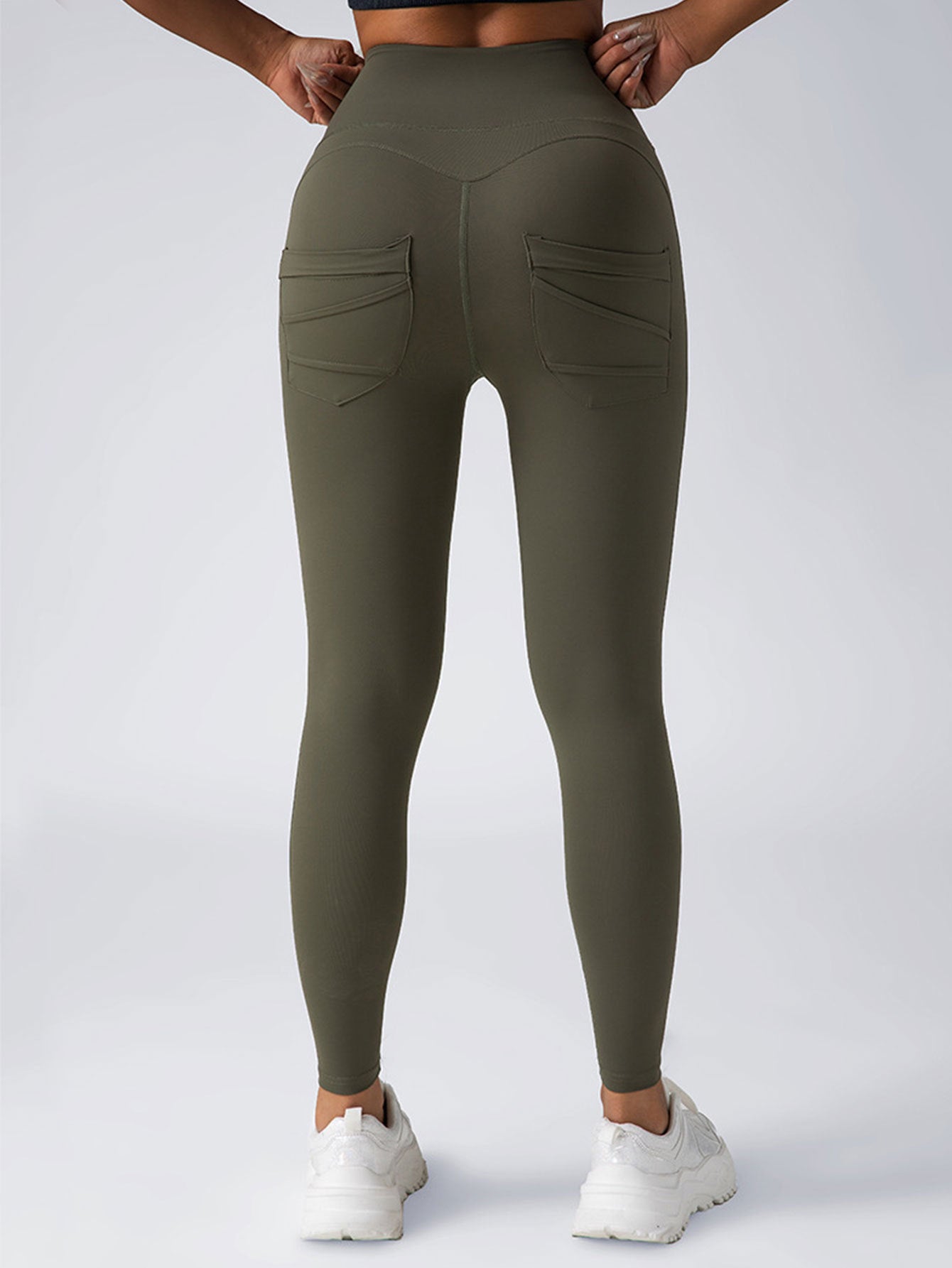 Leggings For Women With Pockets- High Waisted Tummy Control For Workout Running Capri Yoga Pants